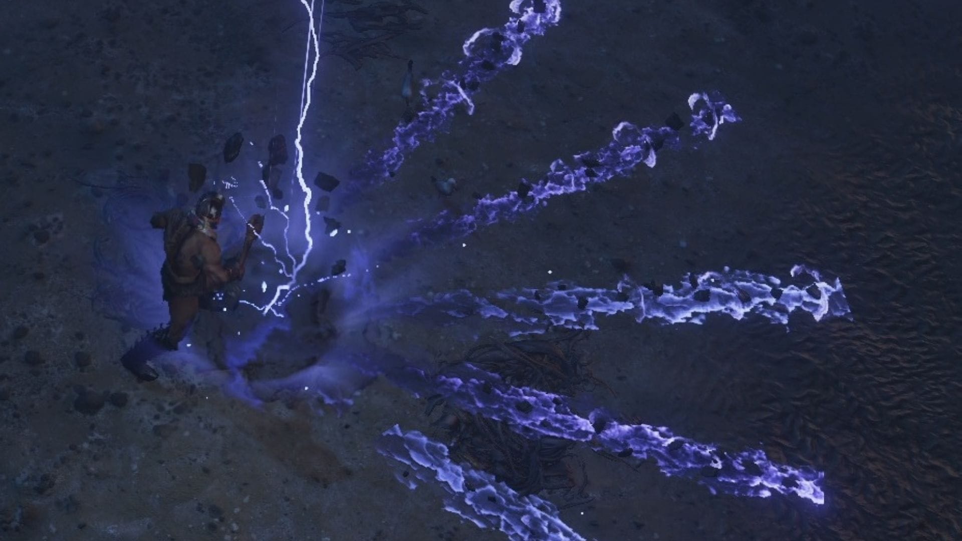 Lightning Strike in action (Image via PoEwiki || GGG)