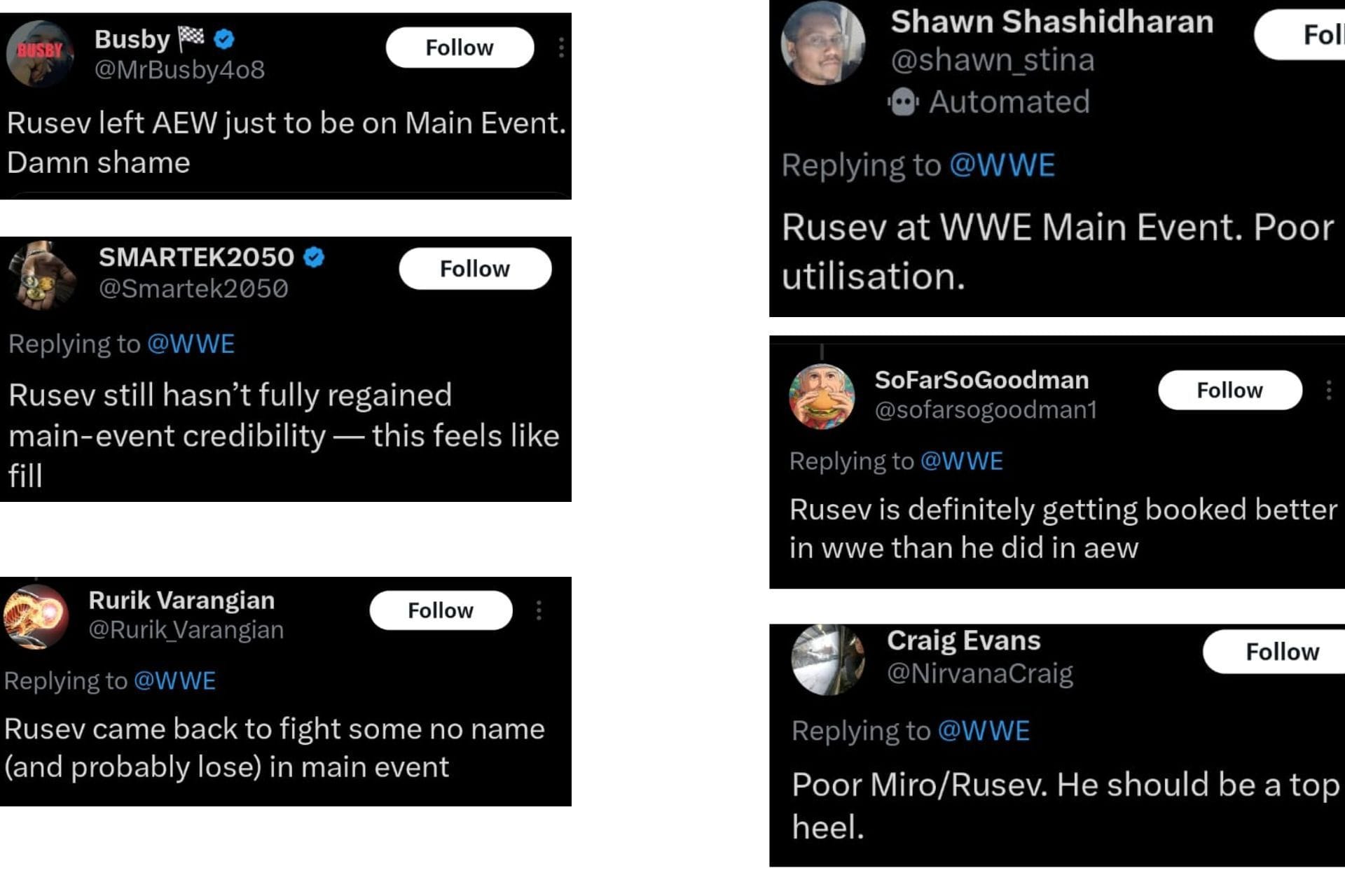X Fans on social media platforms react to Rusev being booked for main event show nearly a year after leaving AEW