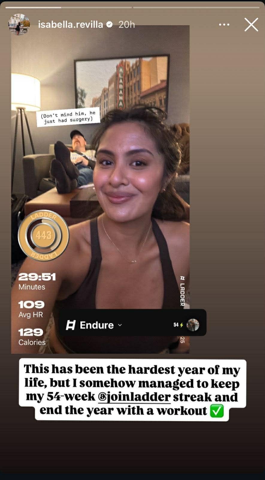 Screengrab příběhu Isabelly Revilla-Farrelly na Instagramu (Image Credits: Instagram @isabella.revilla)