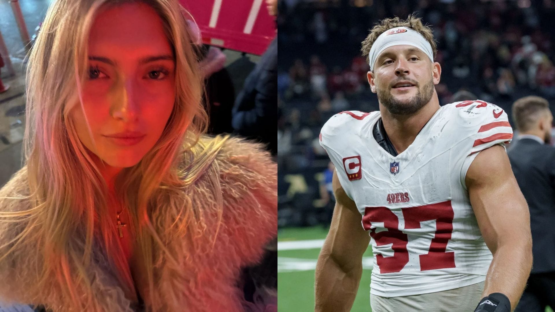 Nick Bosa&rsquo;s and GF Ella Ailiff (Photos from Ailiff