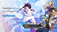 Columbina's banner during the Phase I update of Luna IV (Image via HoYoverse)