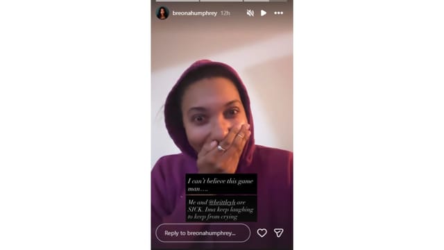 Breona Humphrey shared her thoughts on the Ravens loss. (Credit: @breonahumphrey)