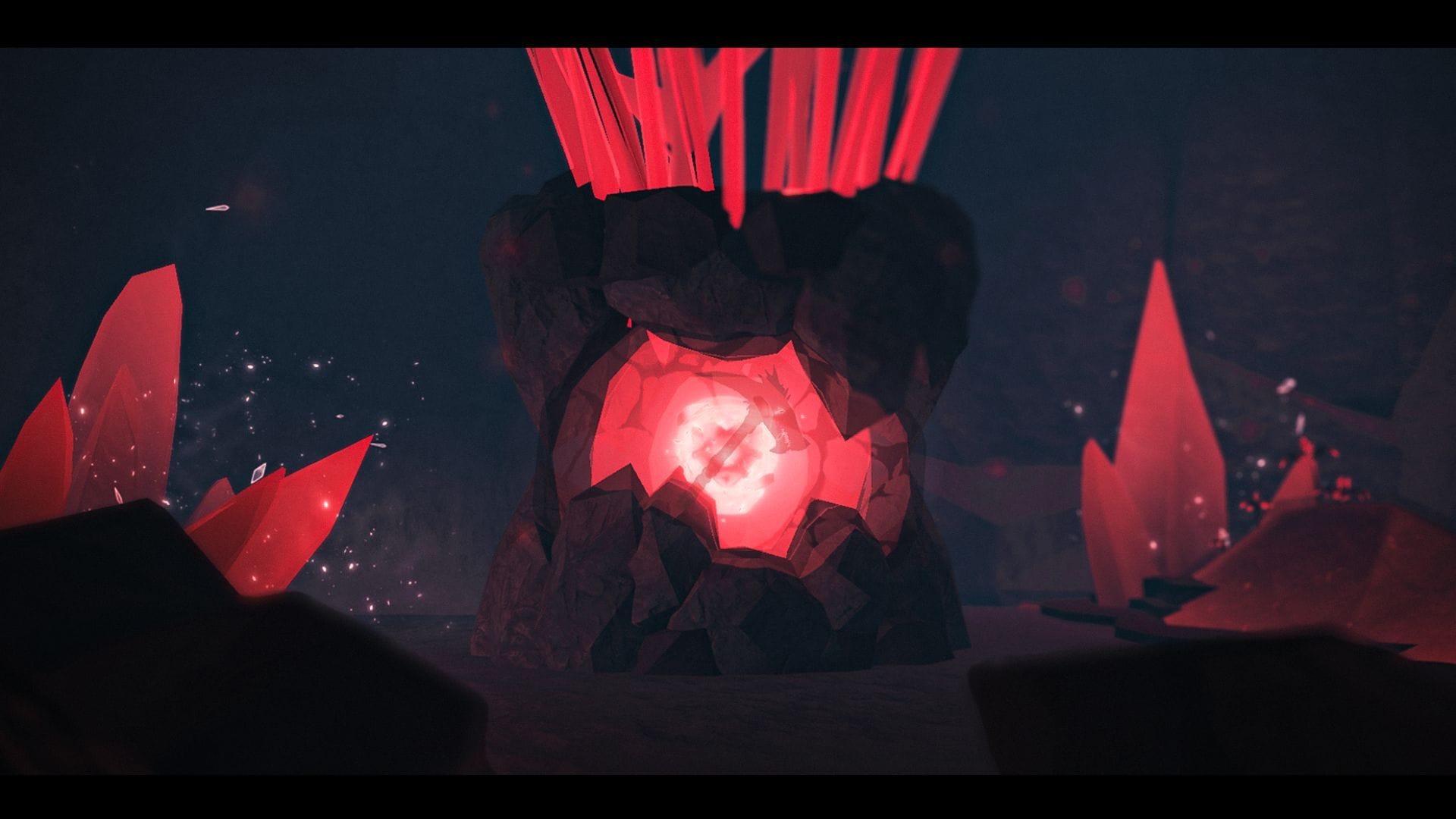 Crimson Depths cave (Image via Roblox)