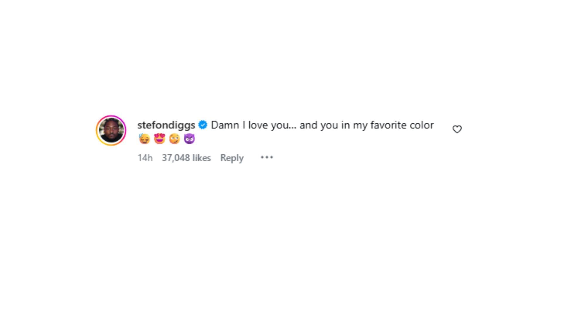 Diggs' reply to Cardi B's gameday style. (Credit: @iamcardib)