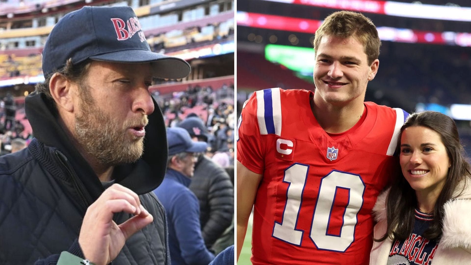 "Get this bum away from the Maye family": NFL fans react to Drake Maye's wife Ann Michael and Dave Portnoy's collab ahead of Patriots vs. Chargers