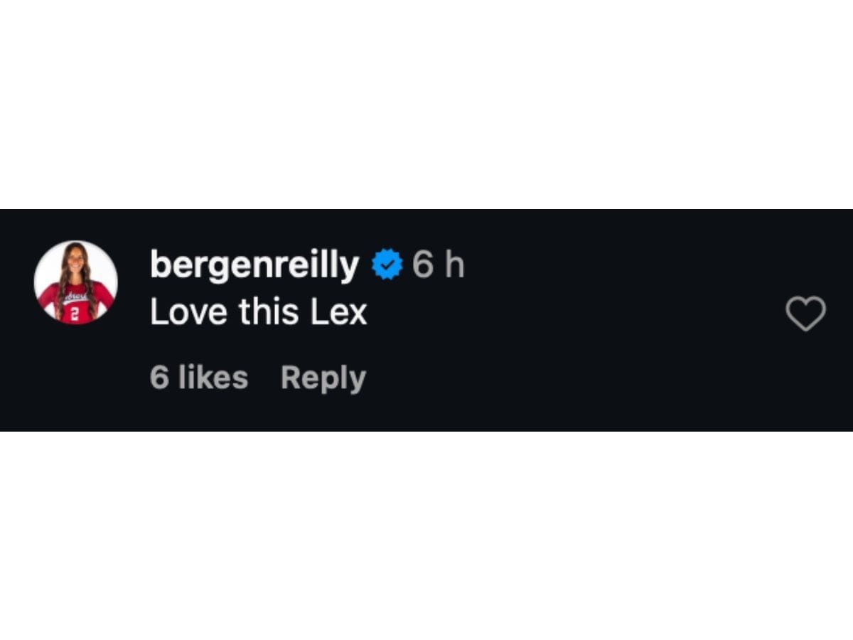 Boesiger's comment on Instagram