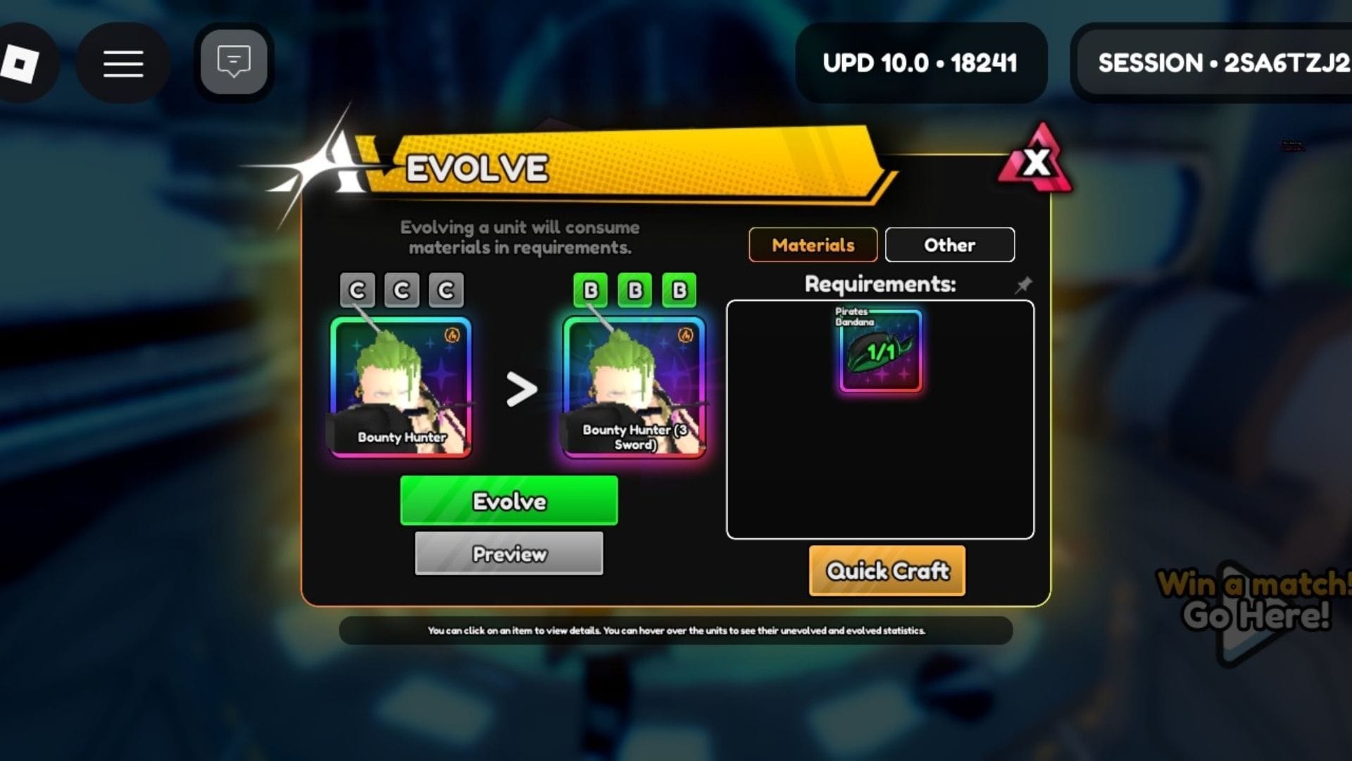 Evolving Bounty Hunter (Image via Roblox)