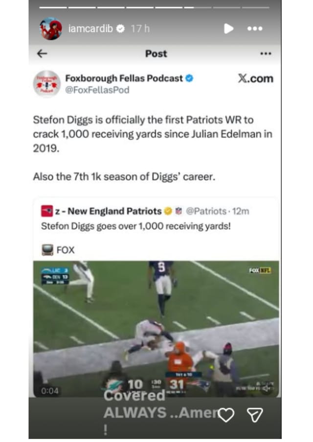 Source: (Via Instagram/ @IamCardiB)