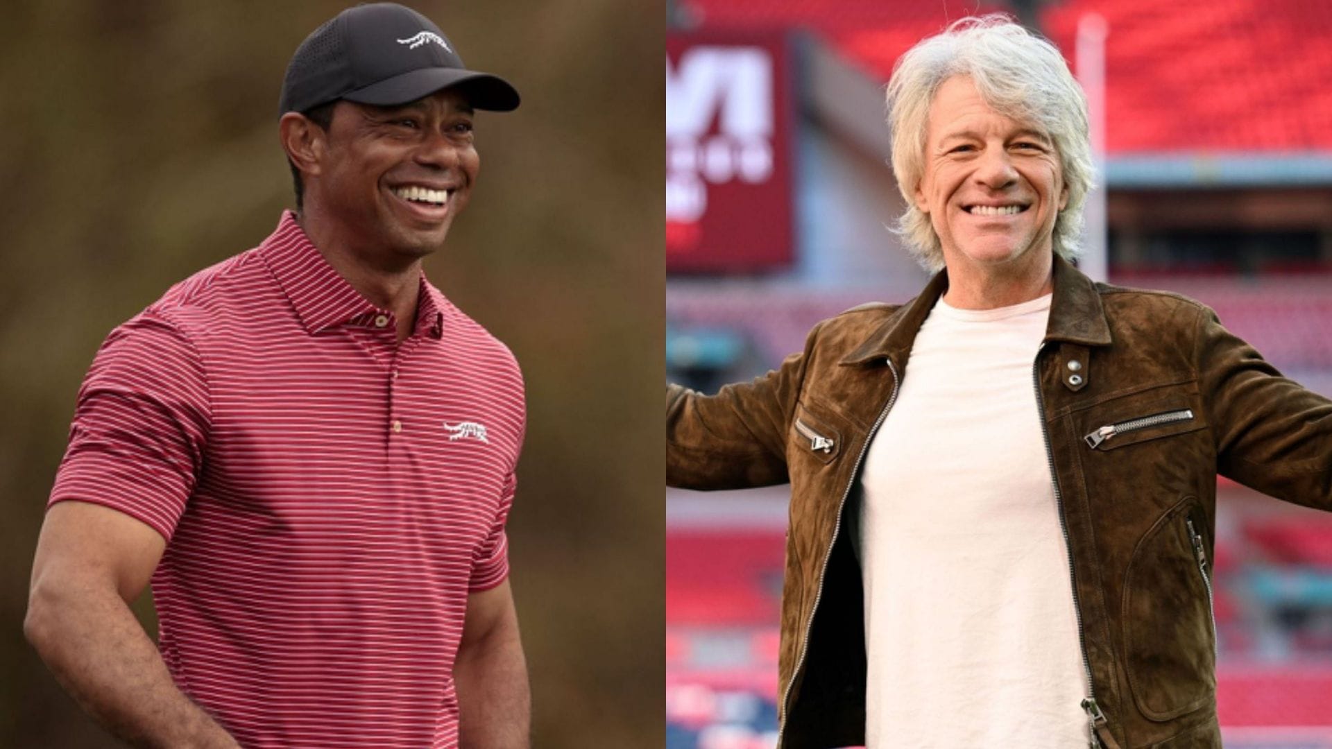 Tiger Woods (left) and Jon Bon Jovi (right) / Source: Getty Images