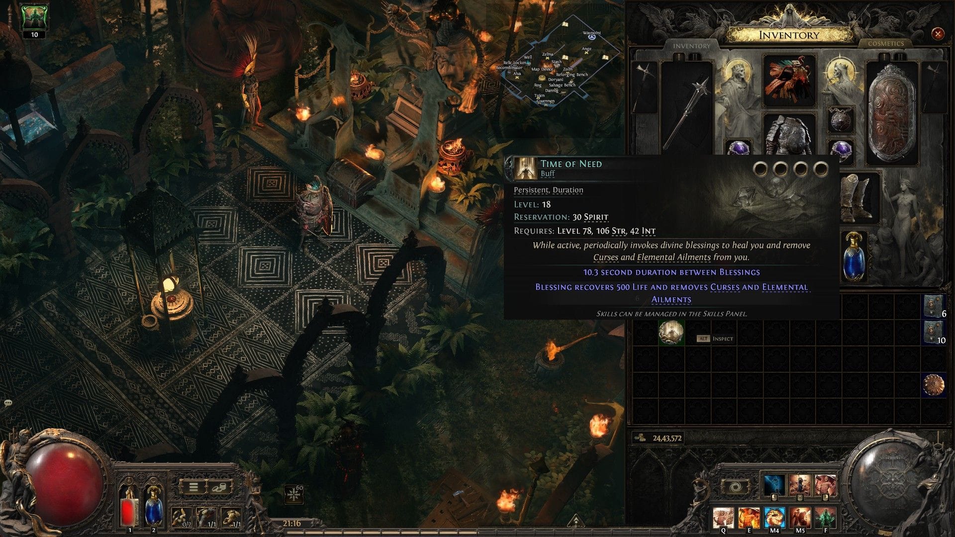 Time of Need will keep you alive in all situations (Image via GGG)