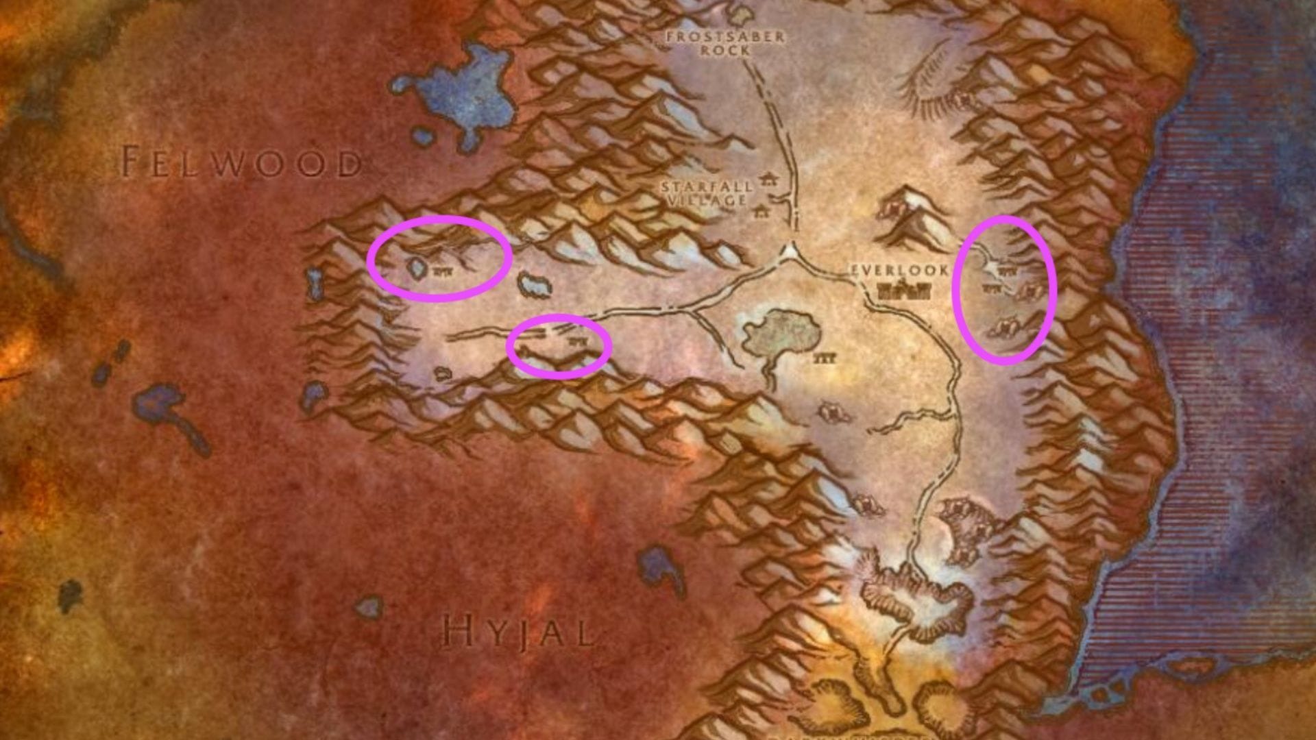 These are the areas you'll want to farm if you want to begin this quest chain (Image via Blizzard Entertainment)