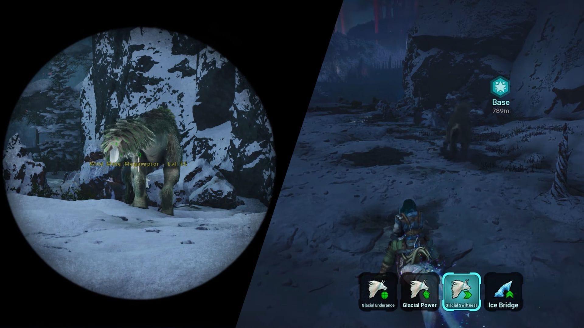 Cryolophosaurus is a highly aggressive creature capable of freezing its targets (Image via Studio Wildcard)