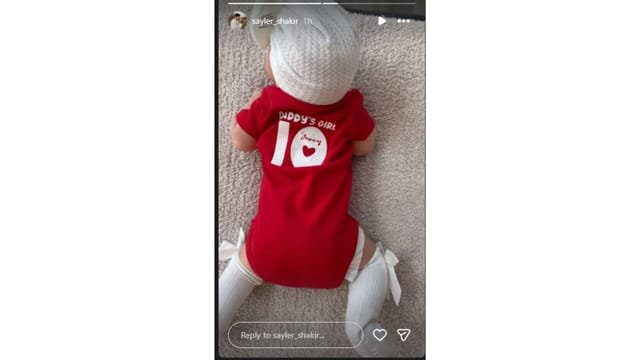 Sayler Shakir's photo of her baby.   (Credit: @ sayler_shakir)