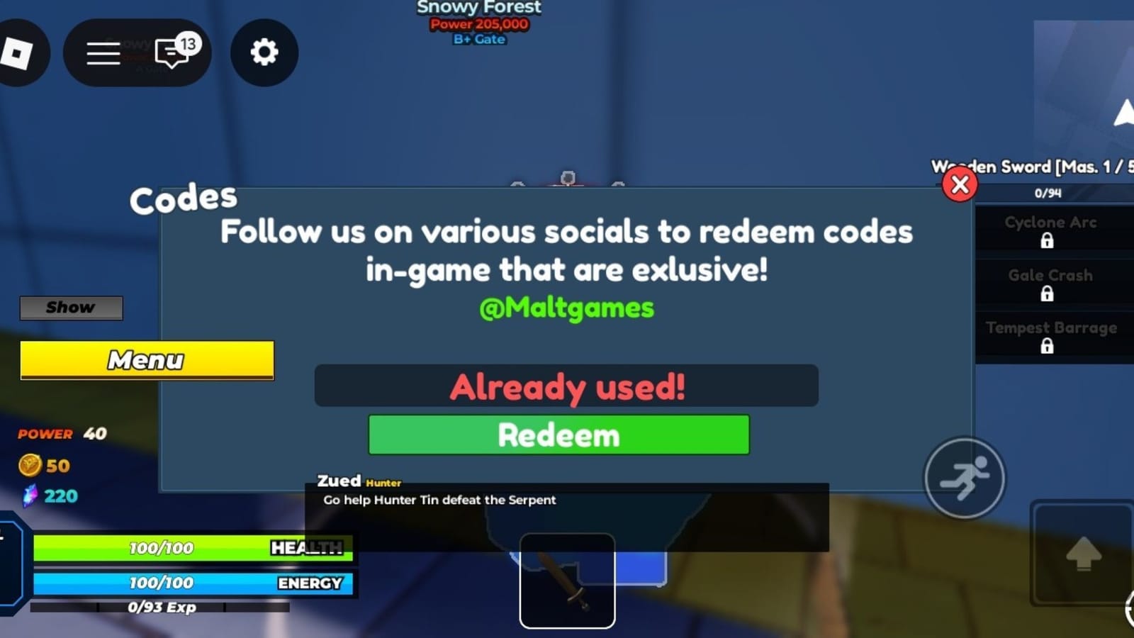 Solo Hunters codes (May 2026)