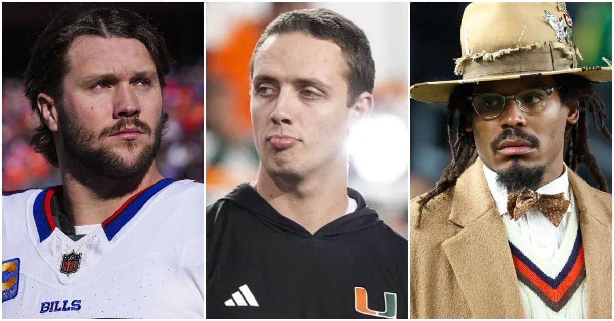 Cam Newton throws shade at Josh Allen while sharing feelings about Carson Beck after Miami