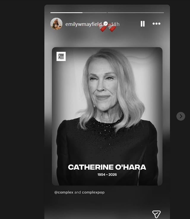 Baker Mayfield's wife Emily mourns death of Catherine O’Hara with heartbreaking IG story/@emilywmayfield