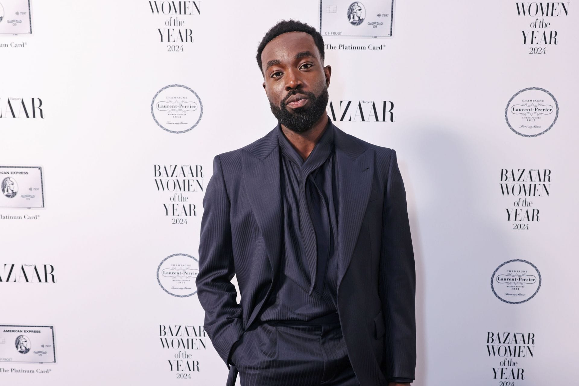 Paapa Essiedu attends the Harper's Bazaar Women of the Year Awards 2024, hosted in partnership with The Platinum Card by American Express, at Claridge's Hotel on November 5, 2024 in London, England. (Image via Getty)