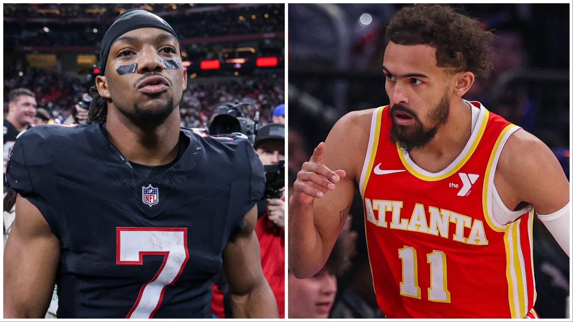 NFL Superstar Bijan Robinson Drops 1-Word Tribute to Trae Young's Departure From Atlanta Hawks