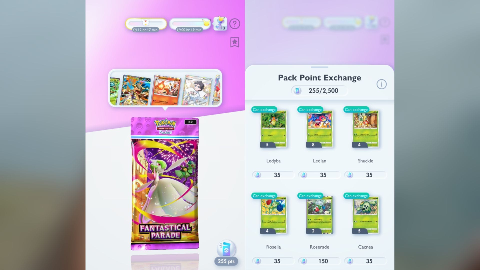 Pack Points as currently seen in the game (Image via The Pokemon Company)