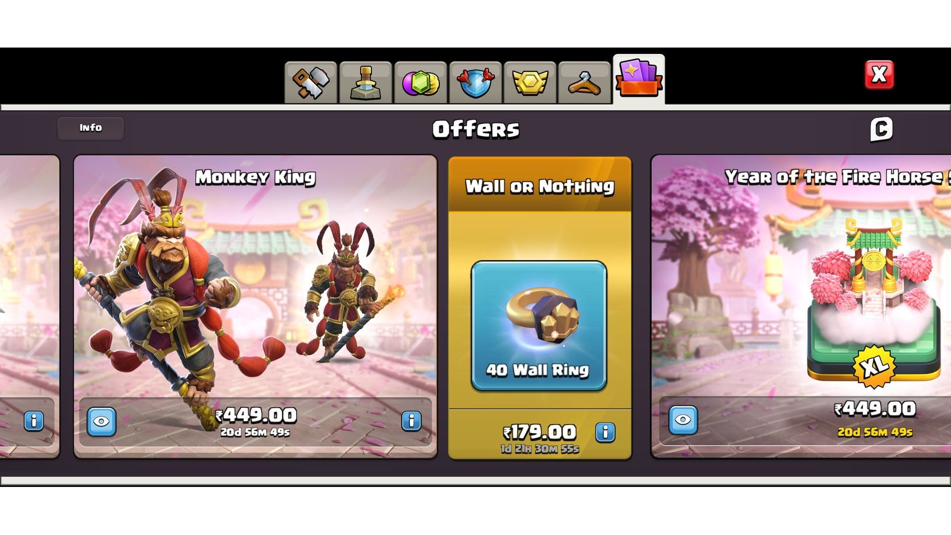 Here are the other exclusive items you can check out in the in-game store (Image via Supercell)