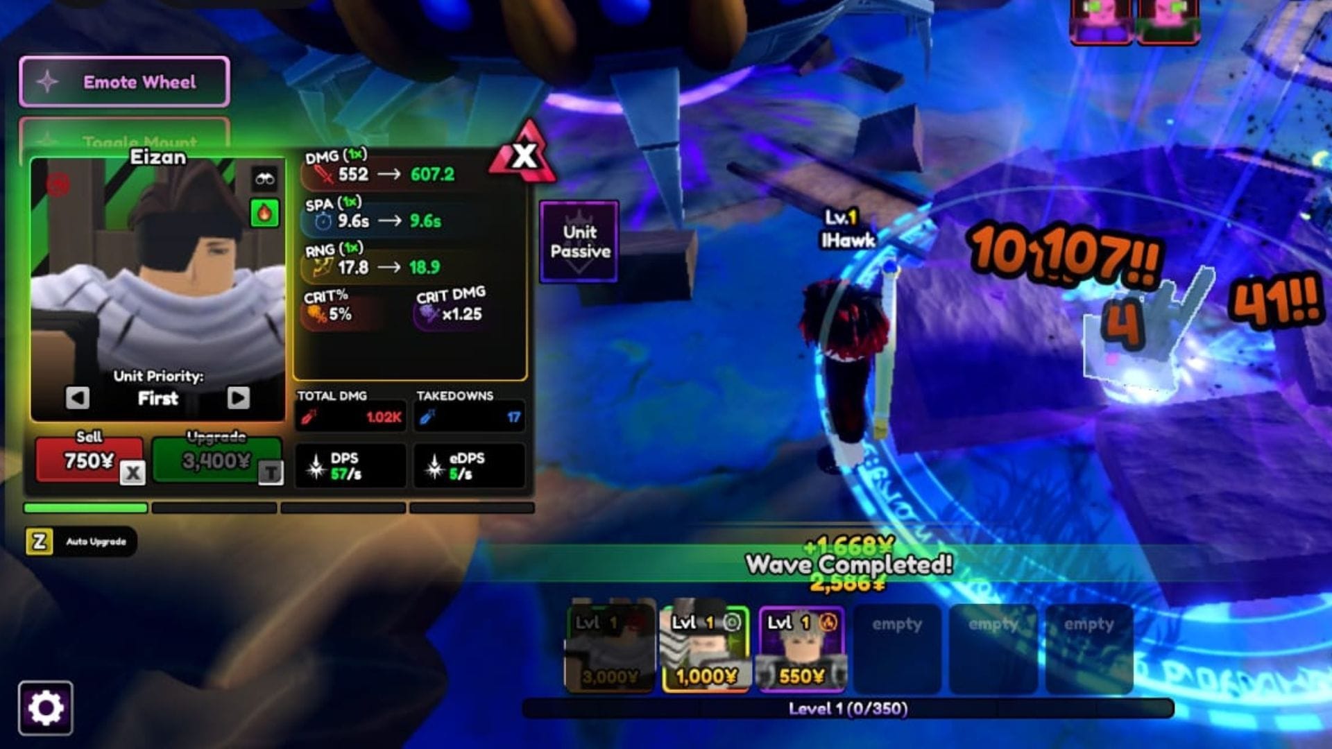 Gameplay with Eizan (Image via Roblox)