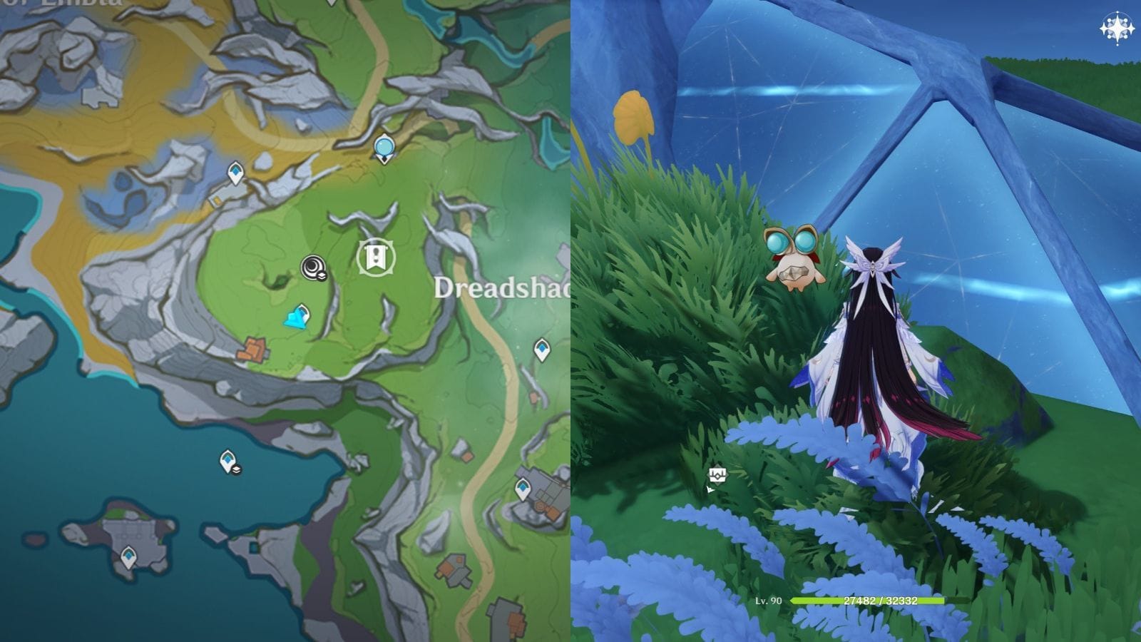 Location of the first Linear Conflux Barrier (Image via HoYoverse)