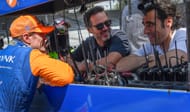(LR) Scott Dixon, Jimmie Johnson and Dario Franchitti before the 2019 Indy 500. Source: Image