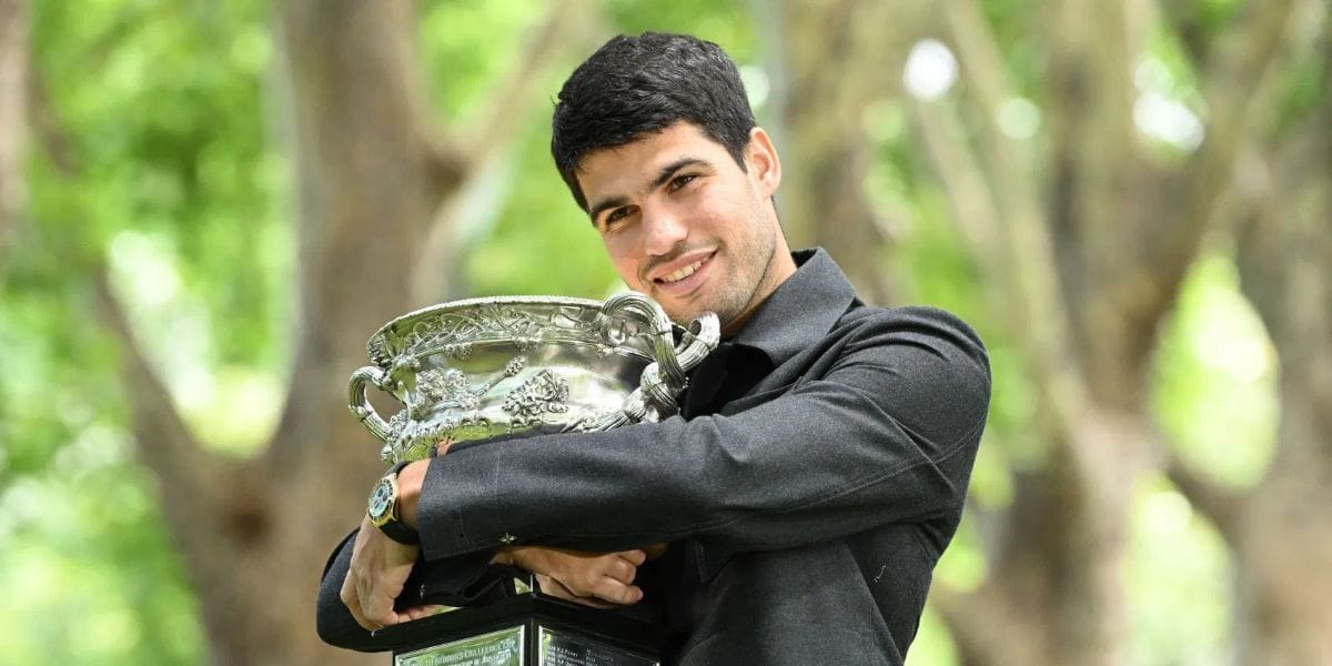 "I really can't stop laughing" - Fans question Carlos Alcaraz's fashion sense in Australian Open victory photoshoot