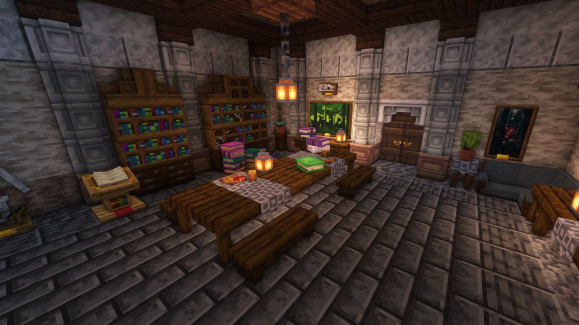 Handcrafted is a great mod for Minecraft that brings over 250 unique blocks to decorate houses (Image via Mojang Studios || CurseForge/terrariumearth)