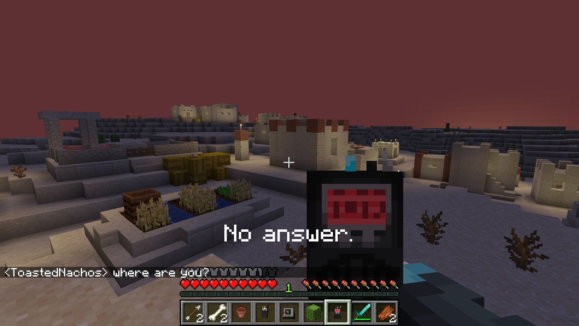 Use the three tools to locate and communicate with the entity in the Idol Minecraft mod (Image via Sportskeeda Gaming || Mojang Studios/Roluky)