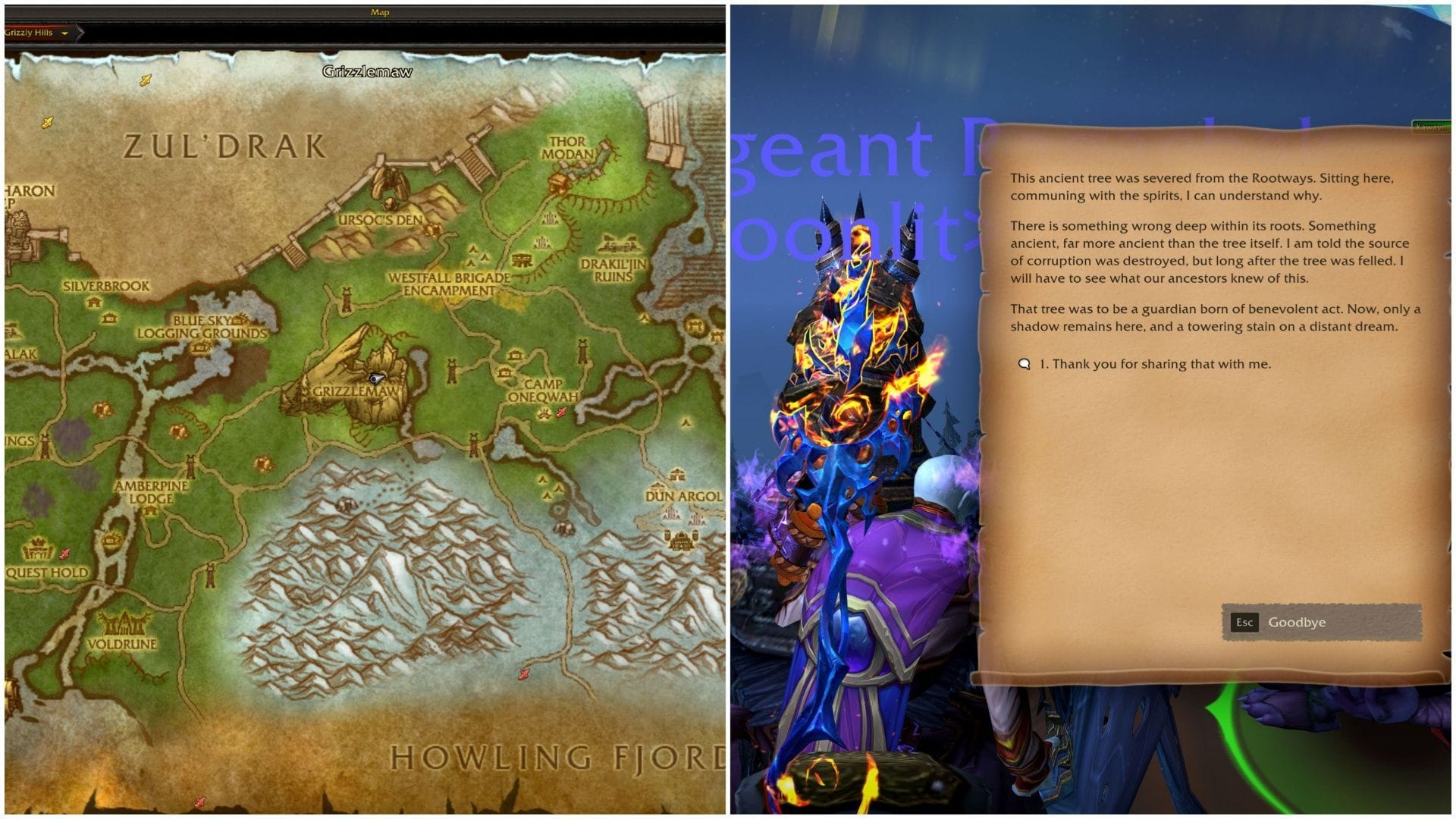 Just take the zeppelin to the Northrend or Dalaran portal. Then take the short trip to Grizzly Mountain! (Image from Blizzard Entertainment)