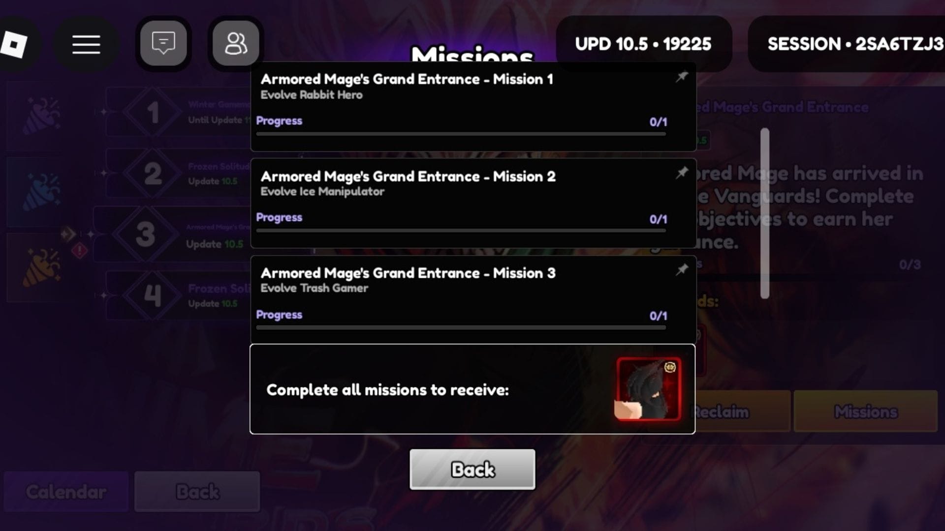 All missions to get Armored Mage (Image via Roblox)