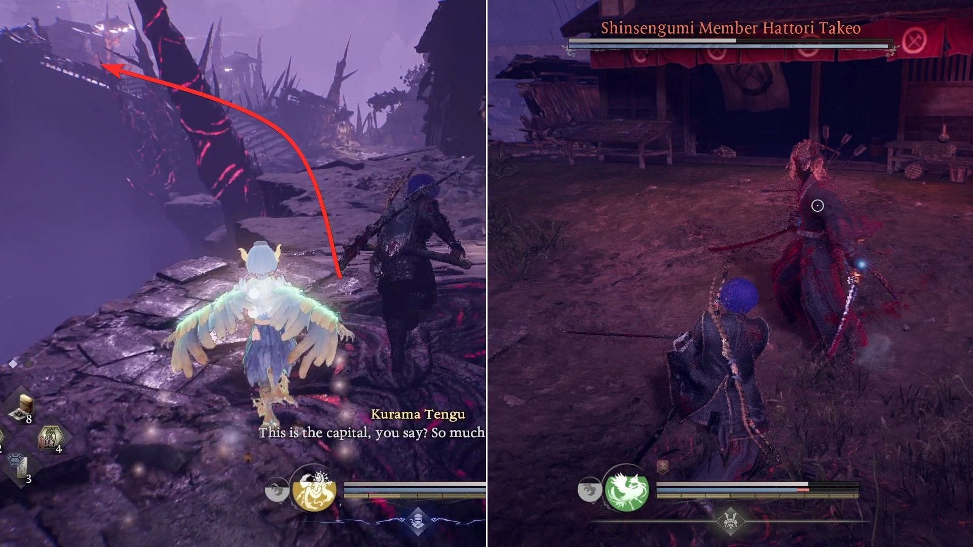 Head in this direction to start the boss fight (Image from Koei Tecmo)