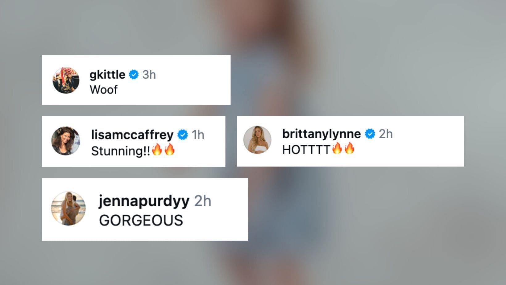 George Kittle, Brittany, Jenna, Lisa's reaction to Claire's red swimsuit picture (image credit: instagram/si_swimsuit)
