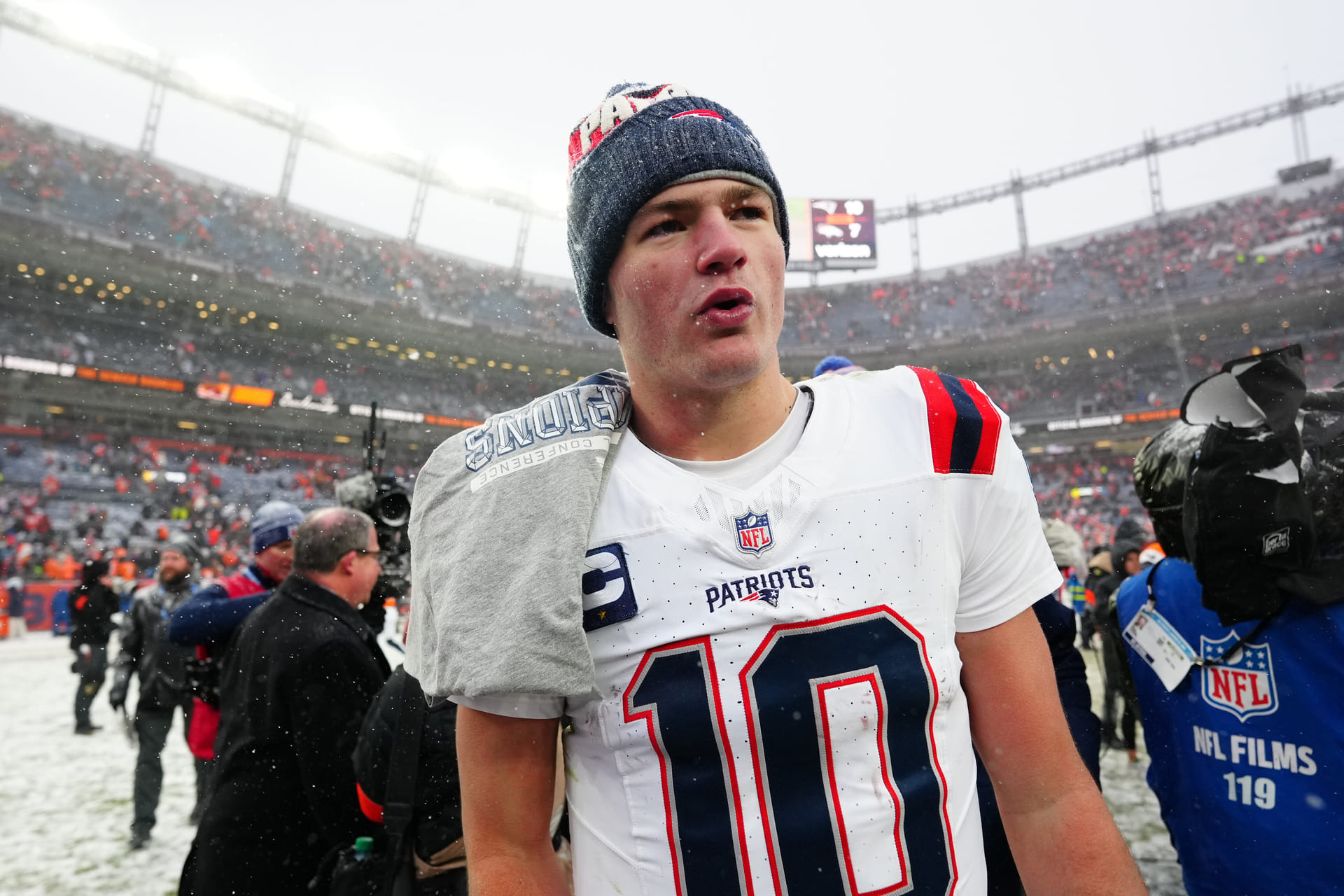 NFL: AFC Championship Game - New England Patriots QB Drake Maye - Source: Imagn