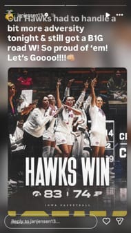 Jan Jensen's Instagram story