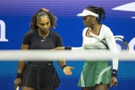 Serena (left) and Venus Williams (right) at the 2022 US Open (Source: Getty)