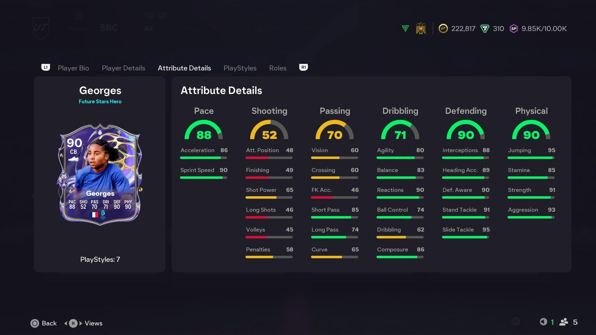 Statistics (Image via EA Sports)