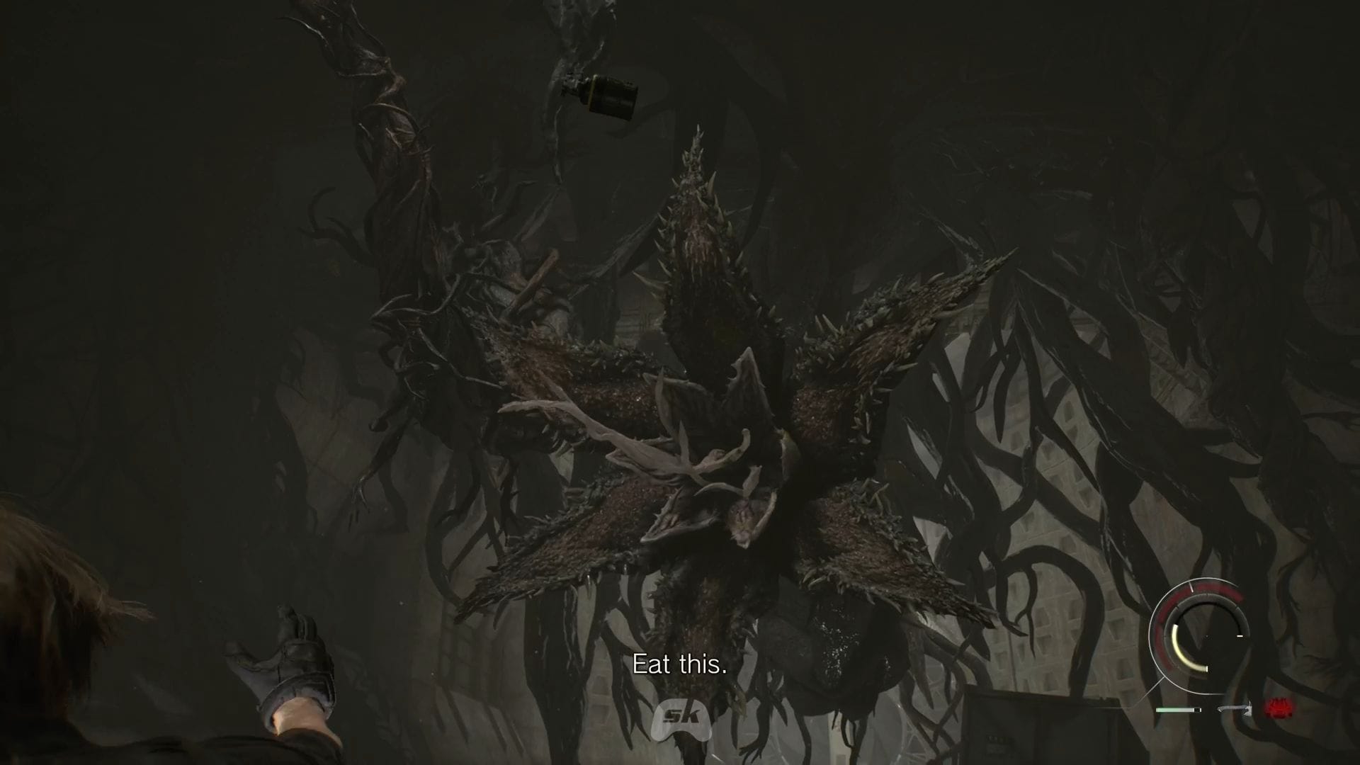 Keep shooting at it until it opens its mouth (Image via Sportskeeda Gaming || Capcom)