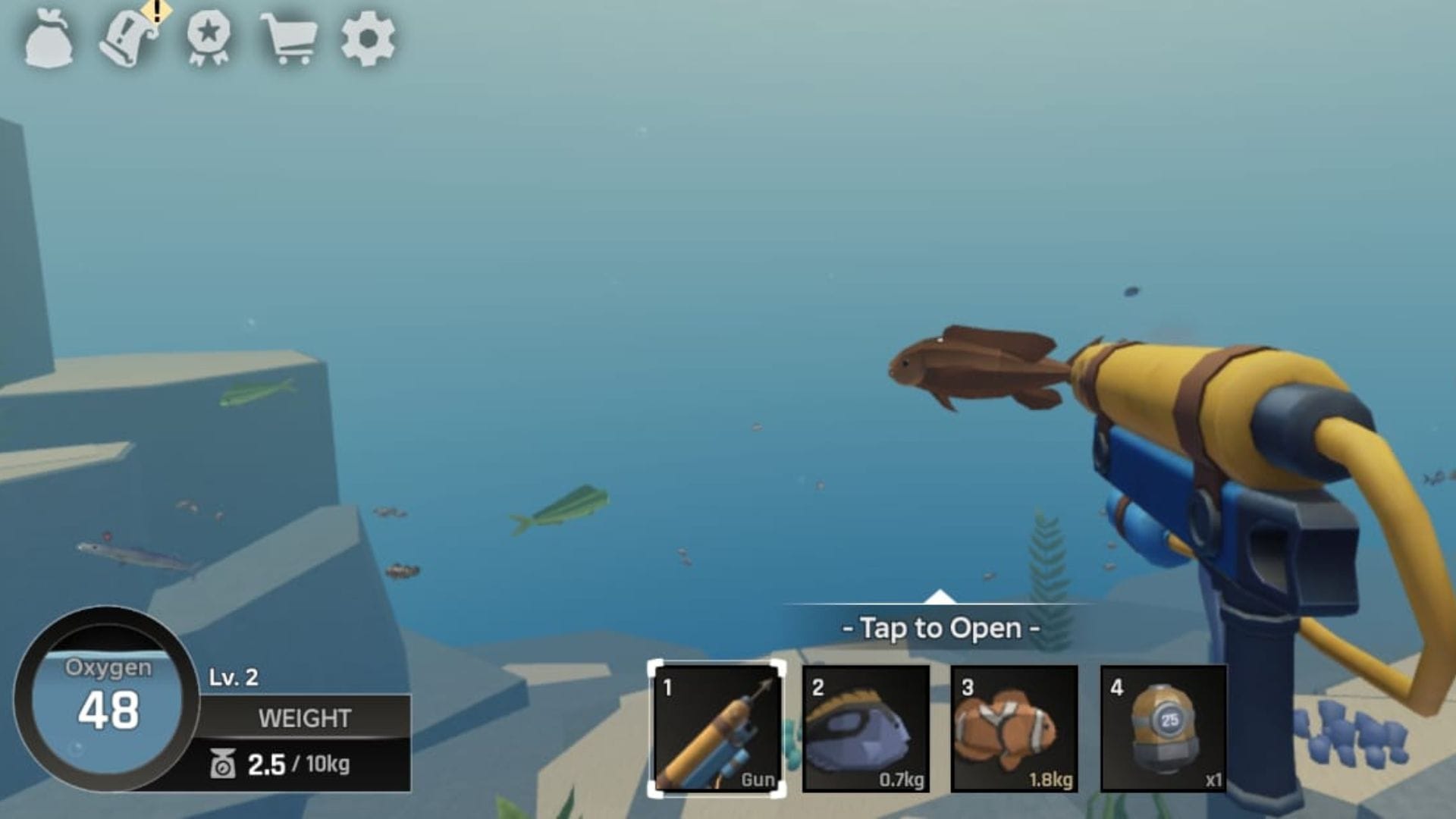 Catching fish in the game (picture from Roblox)
