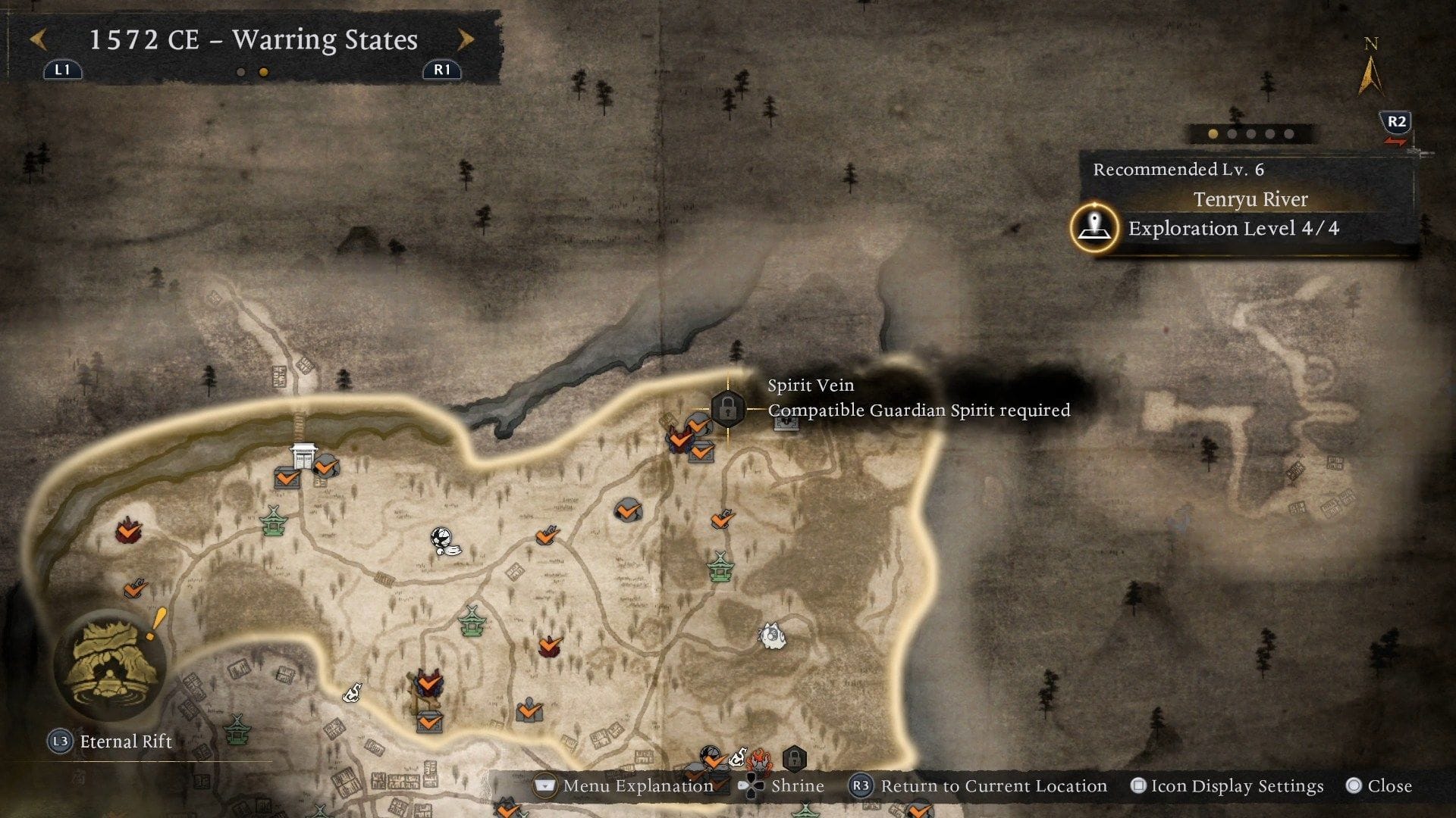 Some Spirit Veins stay locked at first (Image via Koei Tecmo)