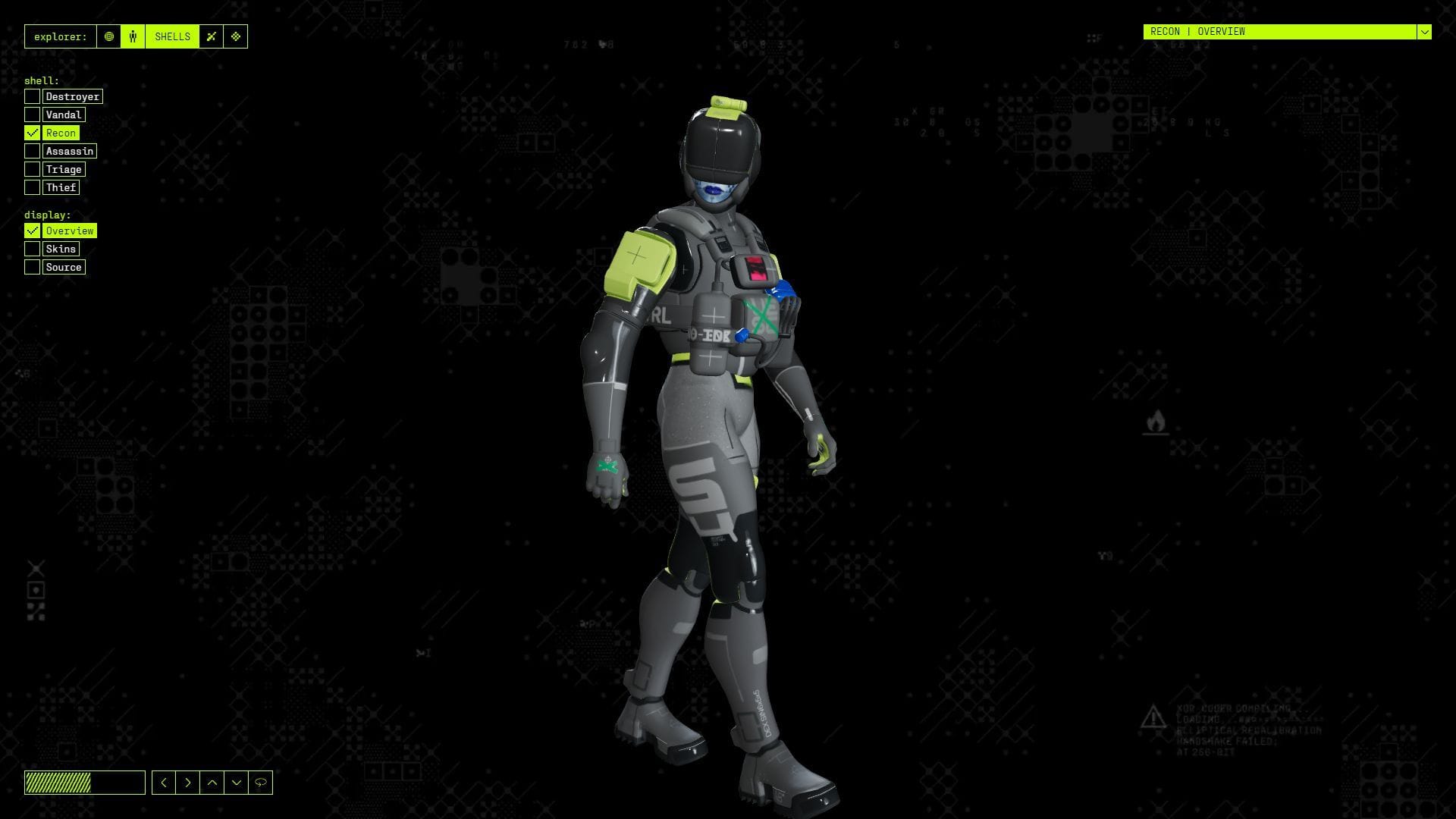 Recon Runner Shell in Marathon (Image via Bungie)