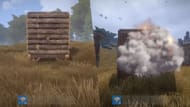 Satchels are perfect for blowing up Wooden and Sheet Metal structures (Image via Facepunch Studios)