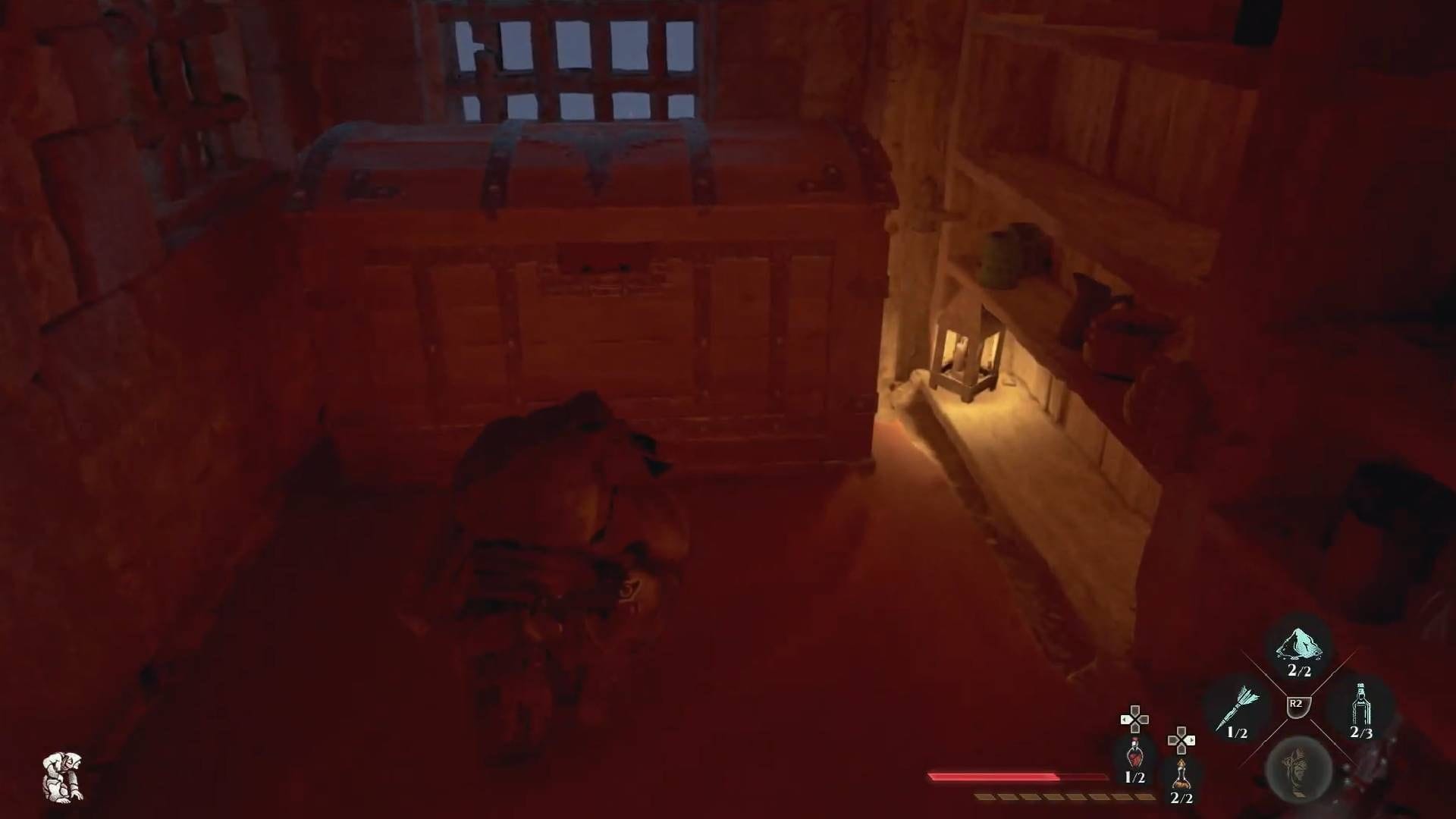 Open the Chest box to complete an objective in Styx Blades of Greed (Image via Nacon)