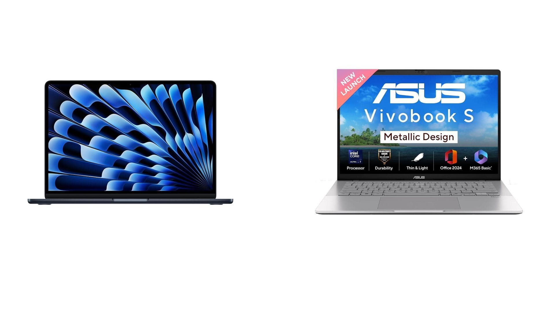 Apple and Windows laptops (Image via Apple | Asus)