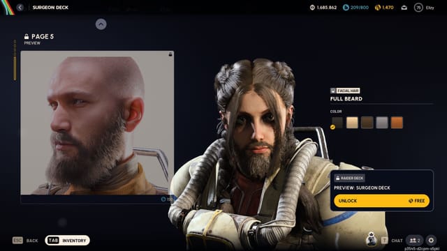 Como aparece a barba completa em ARC Raiders (Imagem via SK Gaming || Embark Studios)