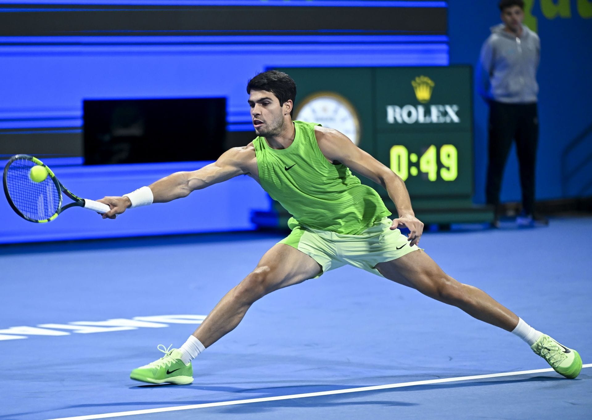 Carlos Alcaraz at the Qatar Open 2026. (Photo: Getty)