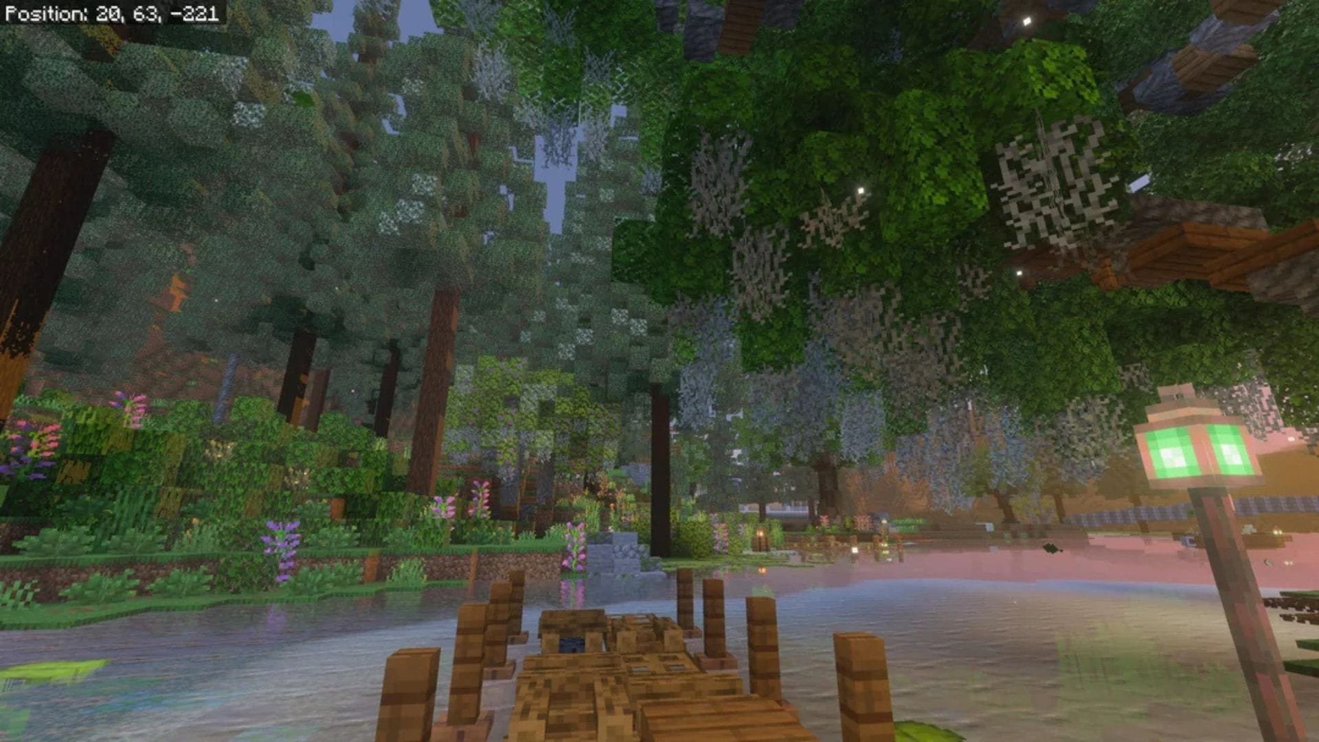 Minecraft player showcases beautiful custom forest build