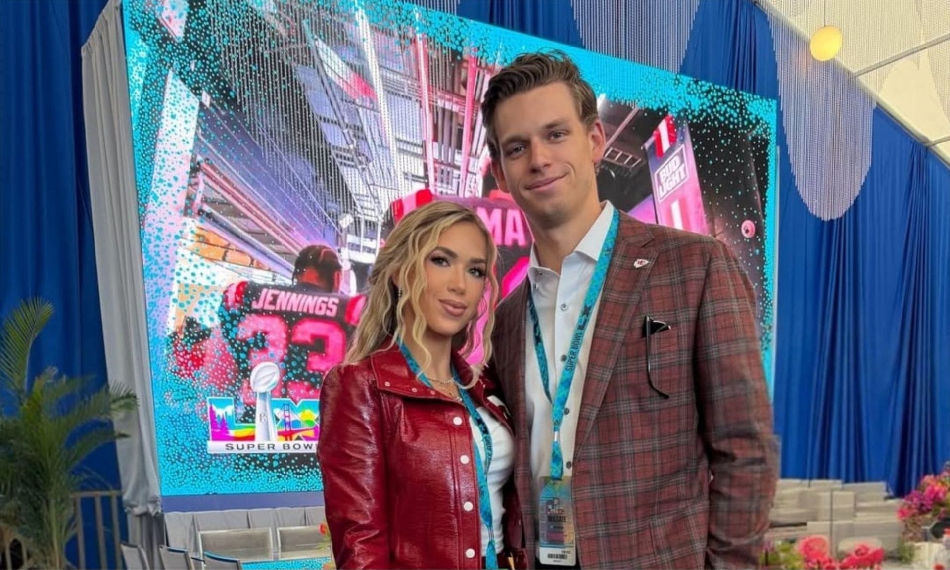 Chiefs heiress Gracie Hunt rocks multi-color swimsuit while enjoying