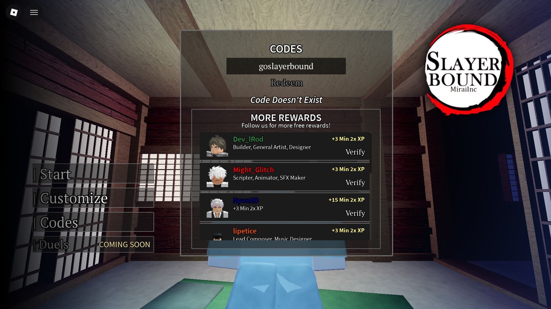 स्लेयरबाउंड के लिए समस्या निवारण कोड (रोब्लॉक्स के माध्यम से छवि)